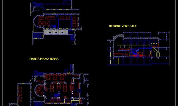 Classical Library CAD Plan AutoCAD File Free Download