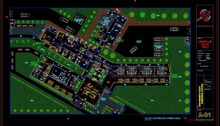 Clinical Center Plan and Elevation AutoCAD File DWG (1)