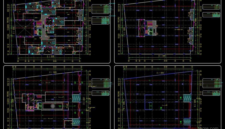 Commercial Building Layout Plan AutoCAD File Free Download