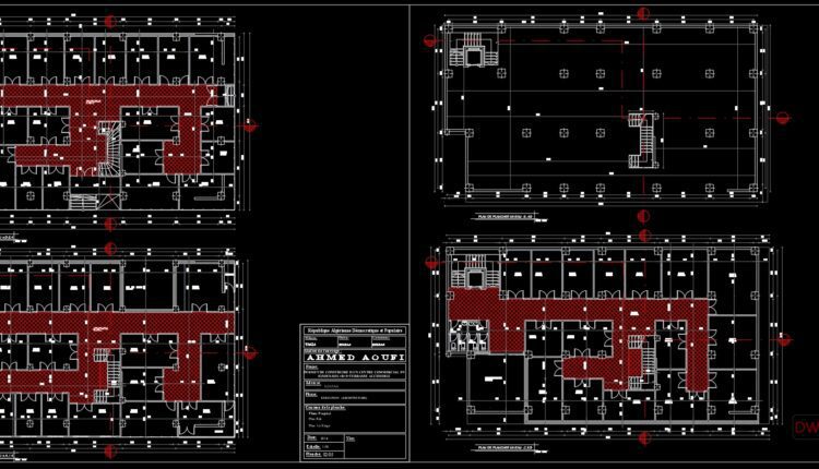 Commercial Center Structural Details Plans and Sections AutoCAD File DWG