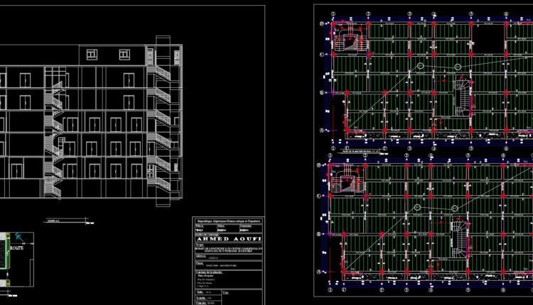 Commercial Center Structural Details Plans and Sections AutoCAD File DWG
