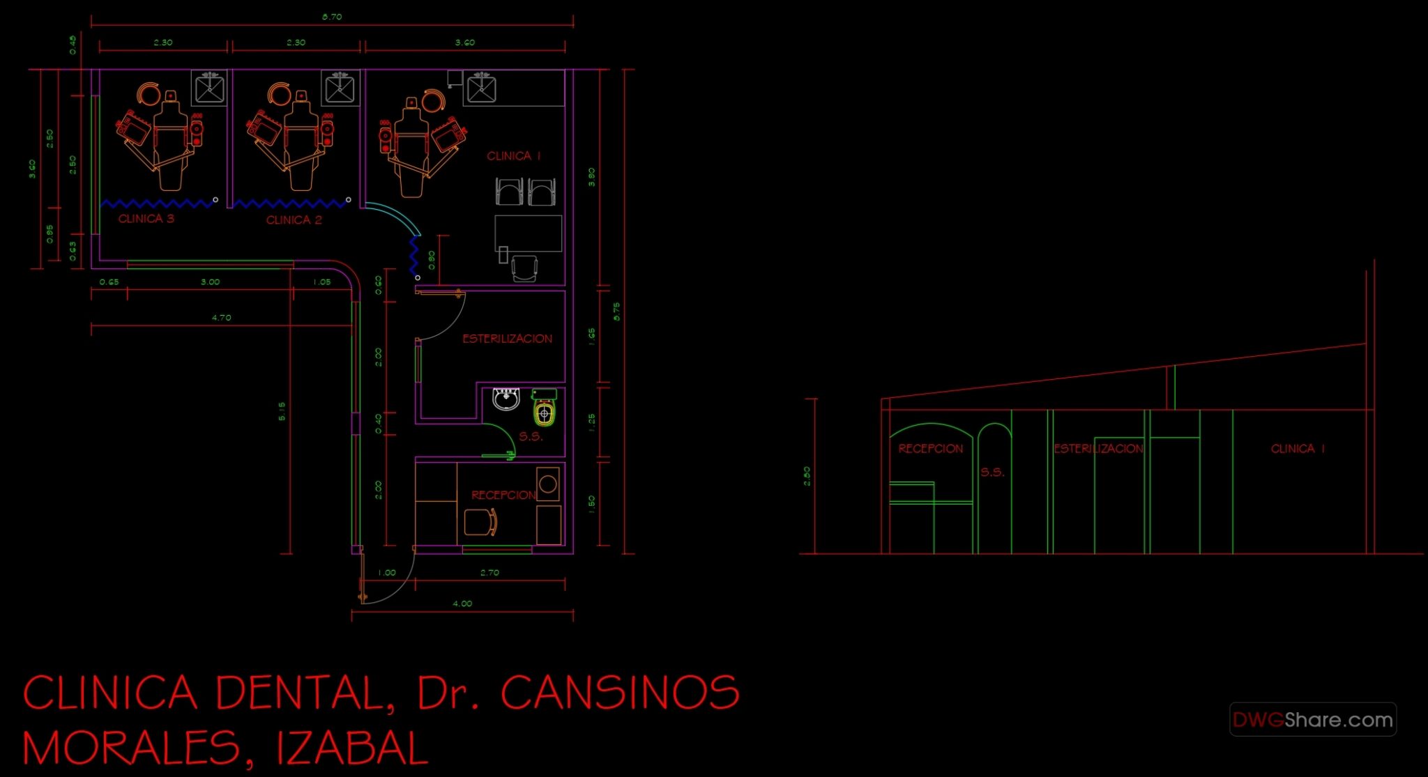 Dental Clinic Design AutoCAD File DWG