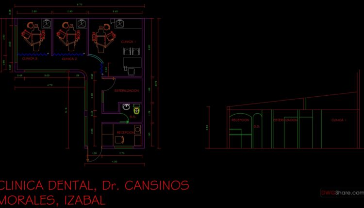 Dental Clinic Design AutoCAD File DWG