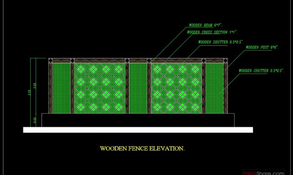 4 years ago
                

                
             61212.Wooden Fence Elevation CAD