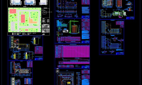 13.Industrial Forage Factory Plans and Elevations CAD