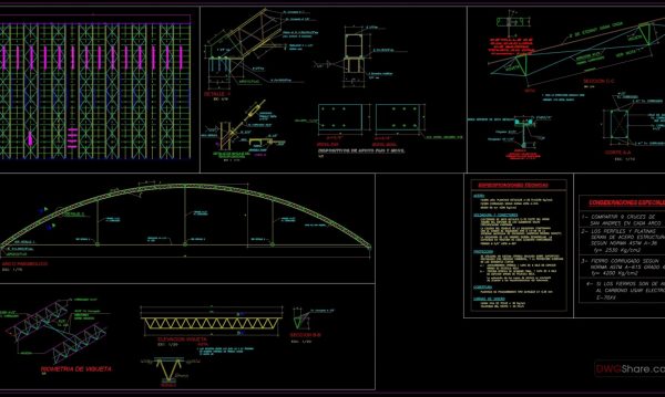4 years ago
                

                
             1,65618.Colosseum Steel Roof Elevation and Sections Details CAD