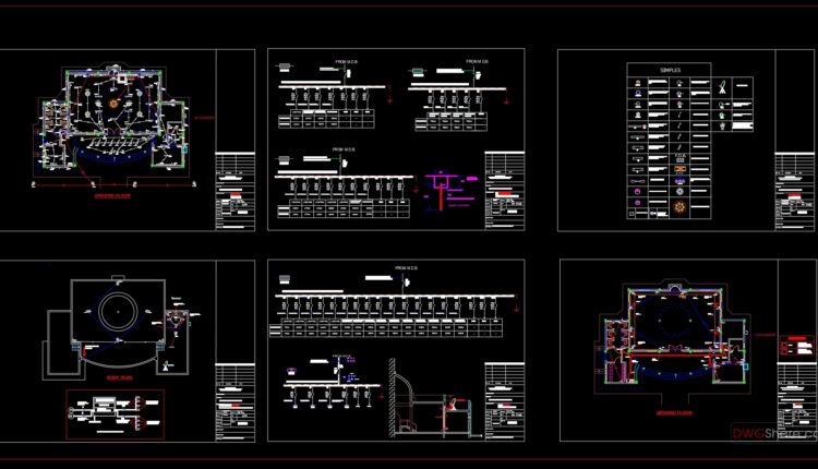 18.Mosque Electrical Lighting Plans Cad