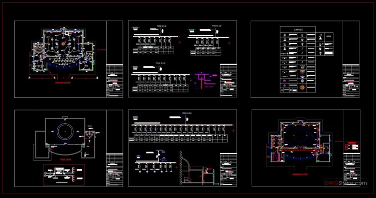 18.Mosque Electrical Lighting Plans Cad