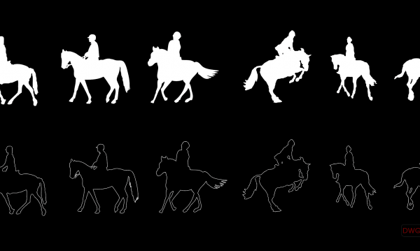 21.Horse Riding Cad Blocks Free Download