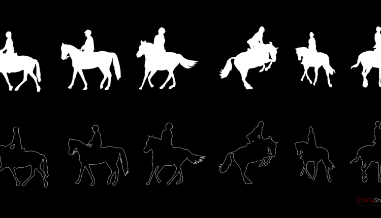 21.Horse Riding Cad Blocks Free Download