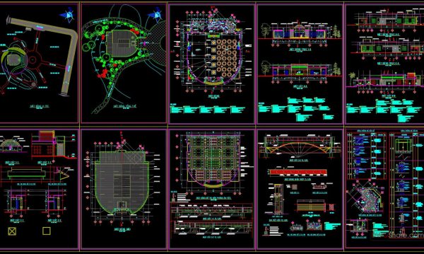 24.Coffee Shop Project Layout Plan and Details CAD