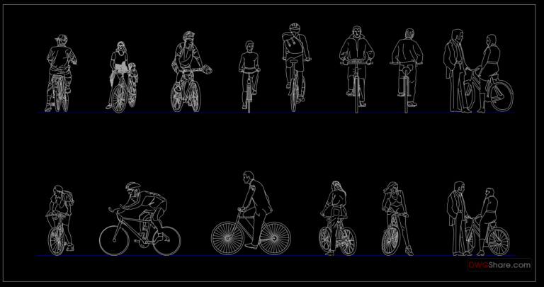 25.Cyclists CAD Blocks