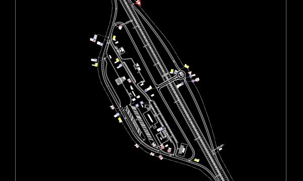 4 years ago
                

                
             96828.Cad File of Highway Tall Plaza With Roundabout Access For Free Download