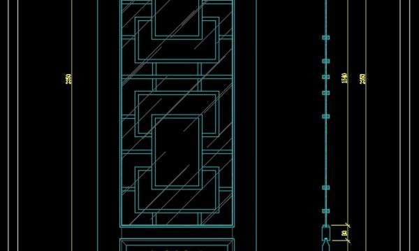 283. Autocad Wooden Door free download