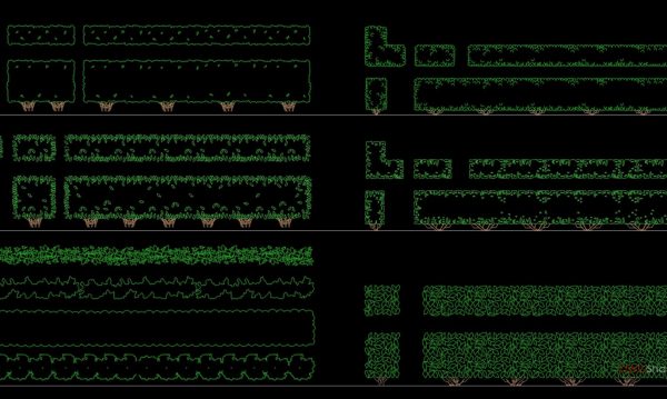 29.Bushes CAD Blocks