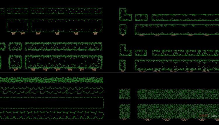 29.Bushes CAD Blocks.