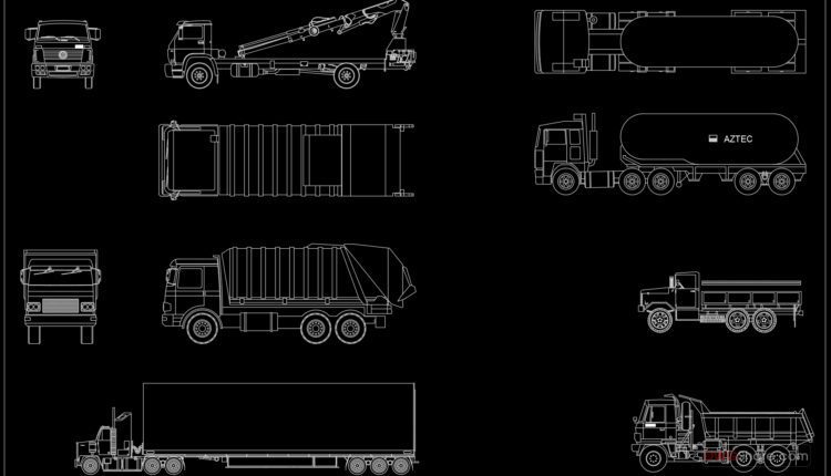 29.Trucks CAD Blocks