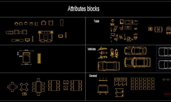 31.Attributes blocks in AutoCAD free download
