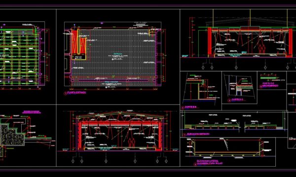 31.Coliseo Estrada Elevation and Sections Details CAD
