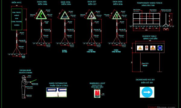 31.Signboad traffic Autocad File DWG
