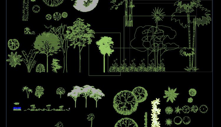 31.Trees AutoCAD blocks free download