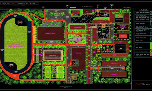 32.Complex Sport General Layout Plan CAD
