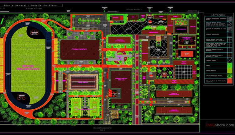32.Complex Sport General Layout Plan CAD
