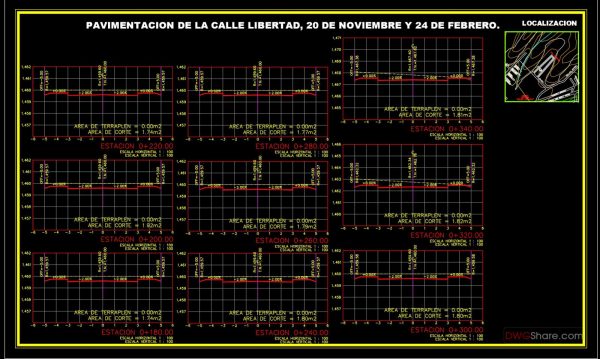 32.Urban Road Cross Sections Autocad File DWG