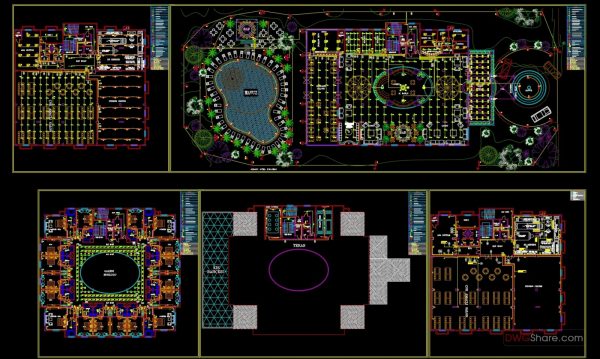 4 years ago
                

                
             5,2425 Floors 5 stars Hotel Elevations and Layout Plan AutoCAD File DWG