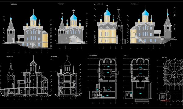 4 years ago
                

                
             1,9005.Church Plan, Elevation free AutoCAD drawings