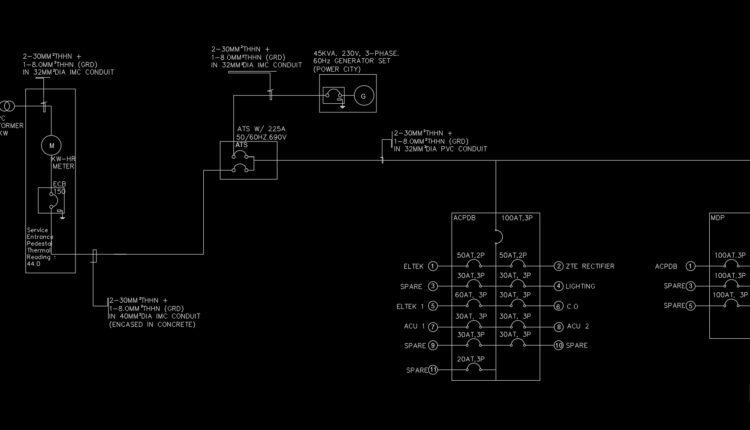 62.Tower Antenna Electric Scheme Details CAD