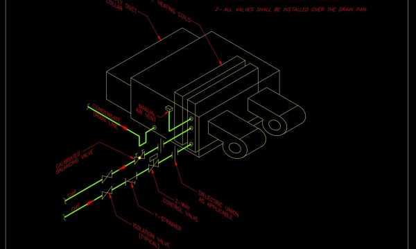 64.Horizontal Fan Coil Unit Detail CAD