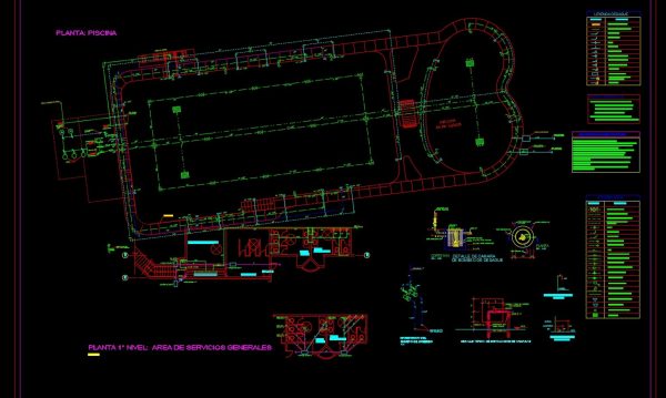 69.Swimming Pool Electrical Details CAD