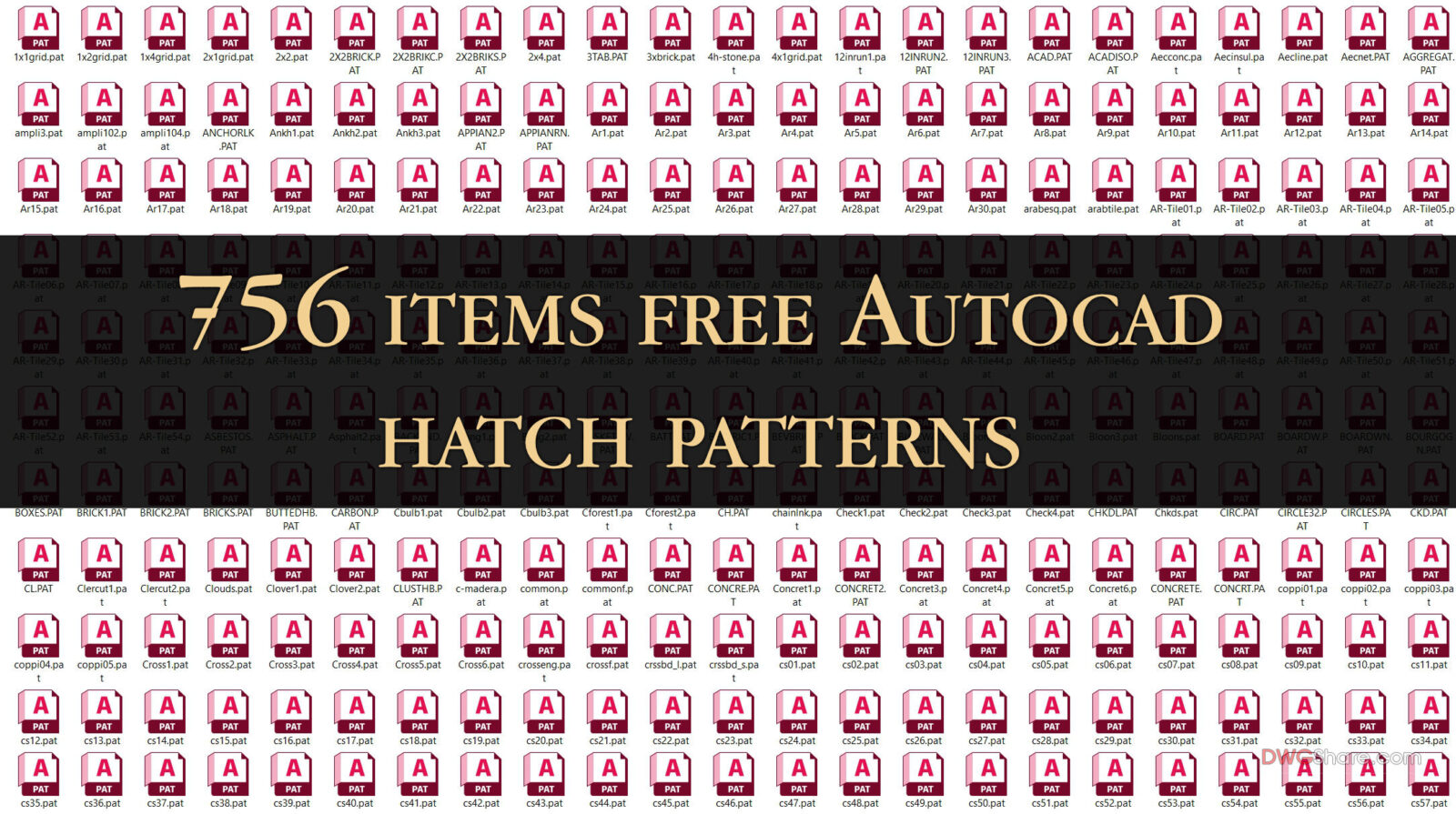 756 items free Autocad hatch patterns