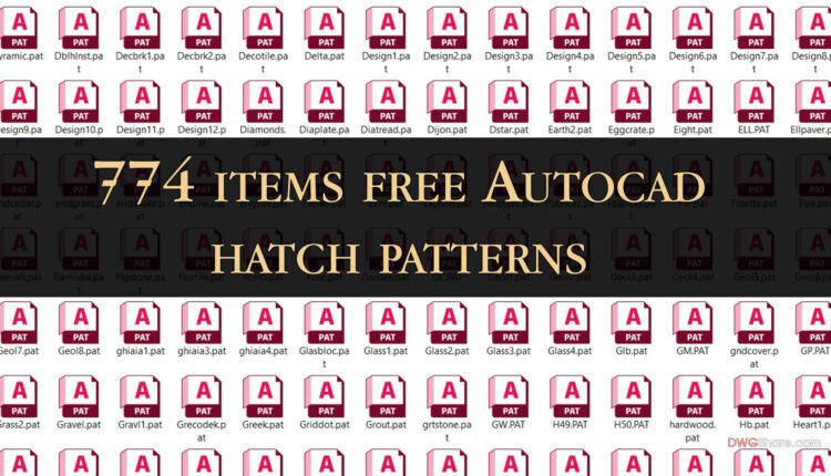 774 items free Autocad hatch patterns