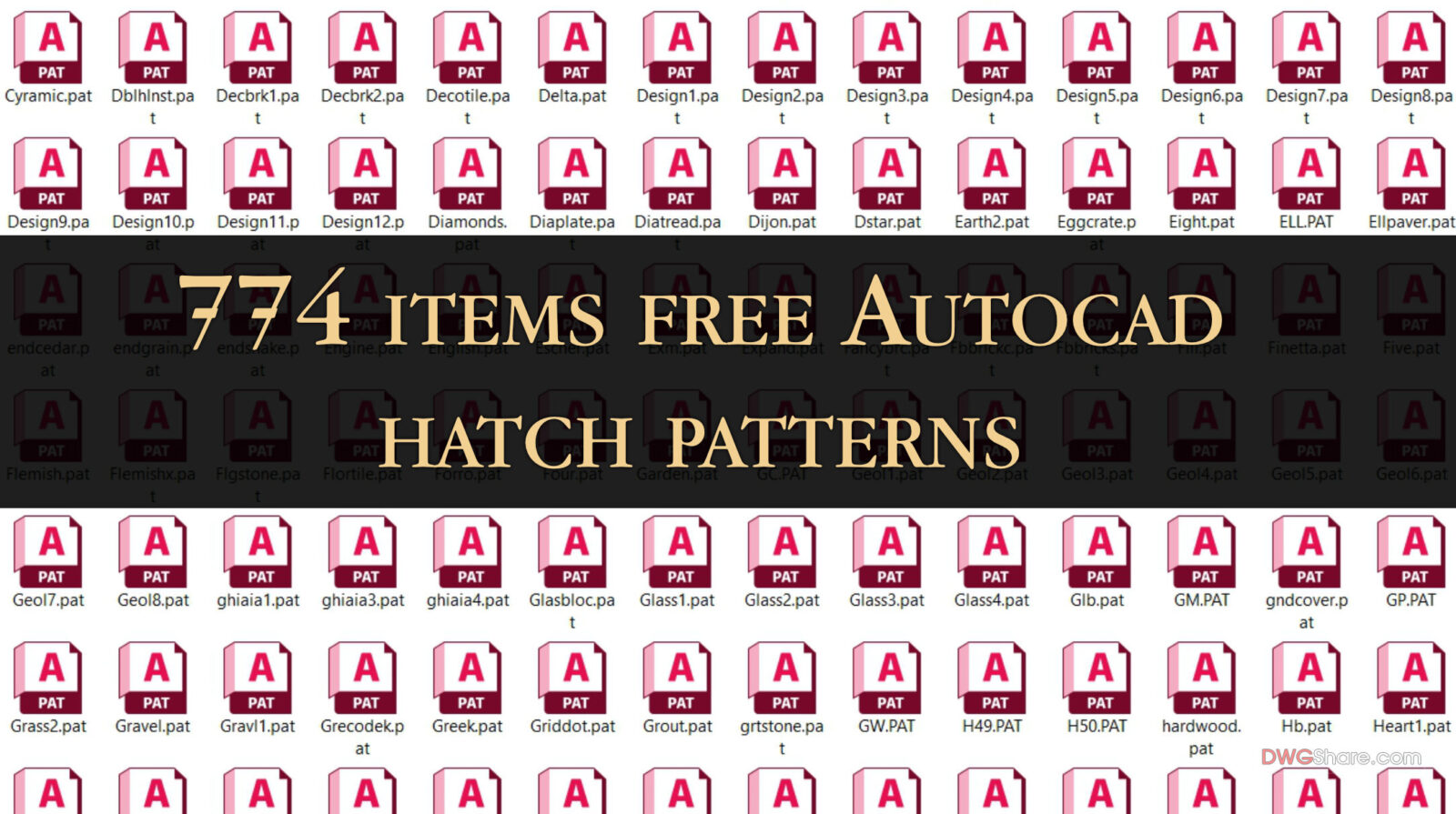 774 items free Autocad hatch patterns