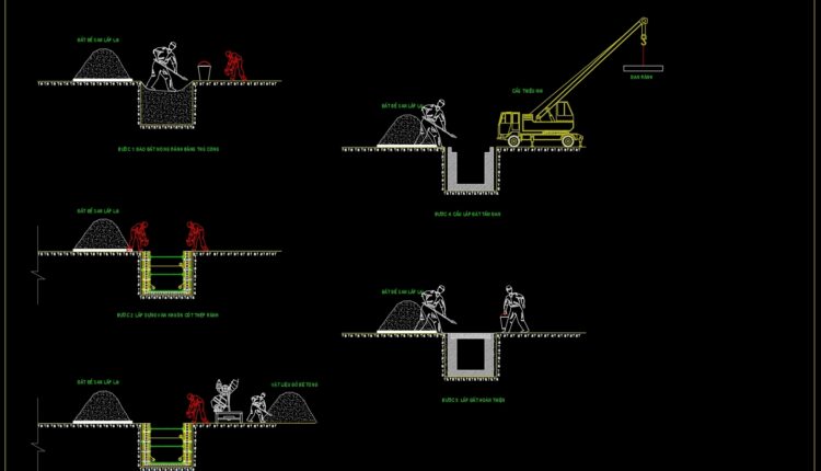 Building Foundation Plan Design AutoCAD Drawing