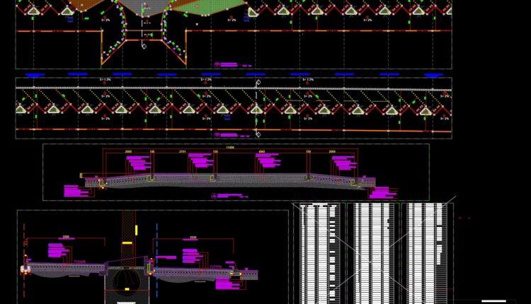 Bus Stop Layout Plan and Cross Section AutoCAD File DWG (3)