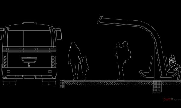 Bus stop free AutoCAD drawings