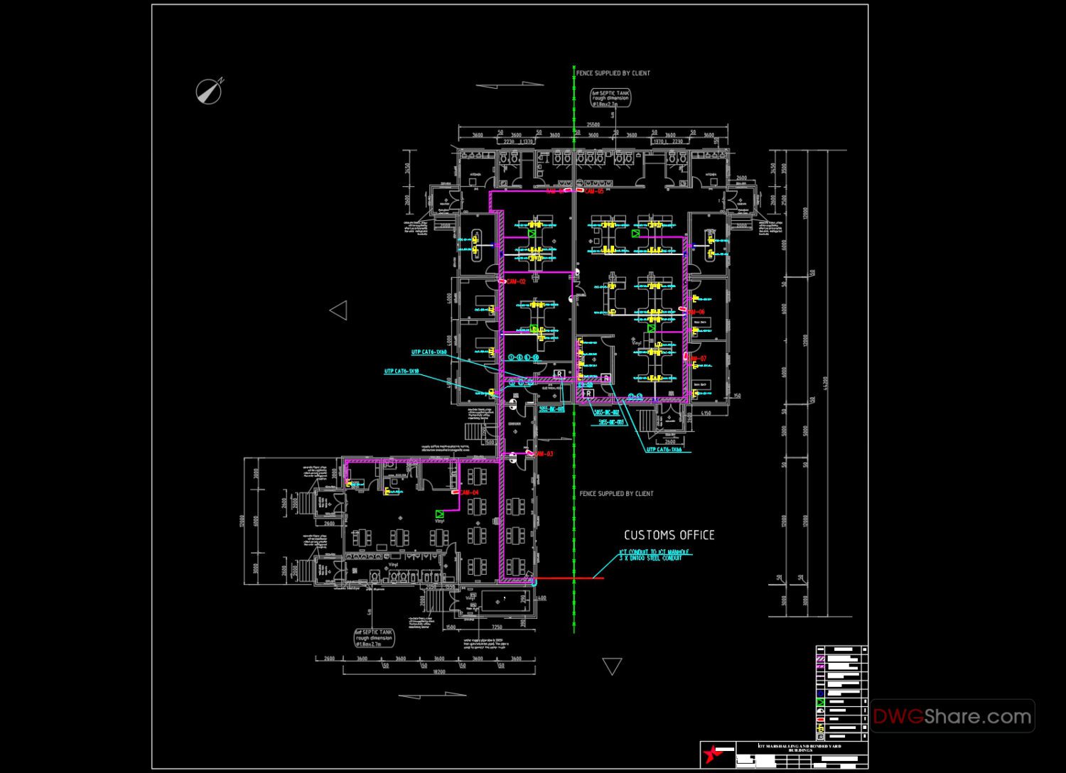 Custom House Network Plan AutoCAD File Free Download