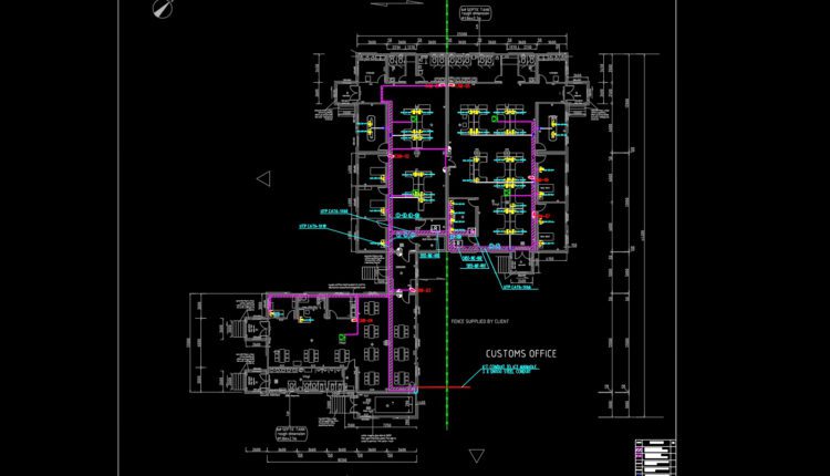 Custom House Network Plan AutoCAD File Free Download