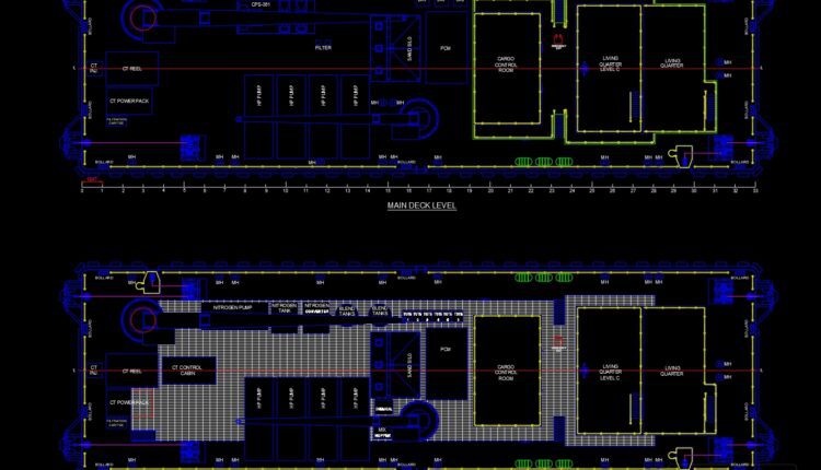 Deck House Construction Plans AutoCAD File Free Download (1)