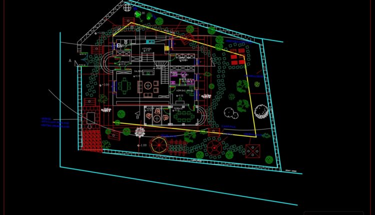 Ecological House Plans and Elevations AutoCAD File Free Download