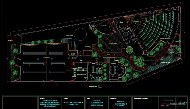 Library Autocad Plan AutoCAD File DWG