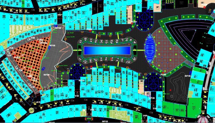 Mall Design Project Complete Layout Plan AutoCAD File DWG