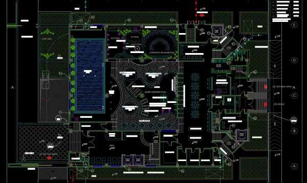 Spa Plan Designs AutoCAD File Free Download