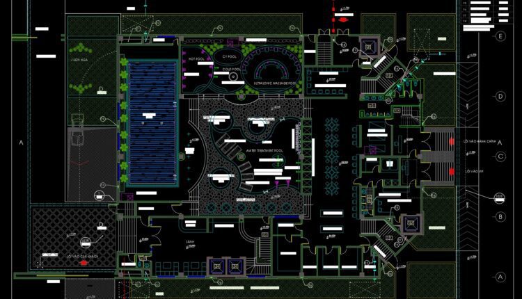 Spa Plan Designs AutoCAD File Free Download