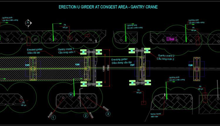 Use gantry crane for erection Autocad Drawings (1)