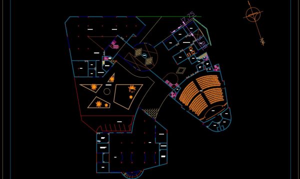 10.Cultural center AutoCAD File DWG