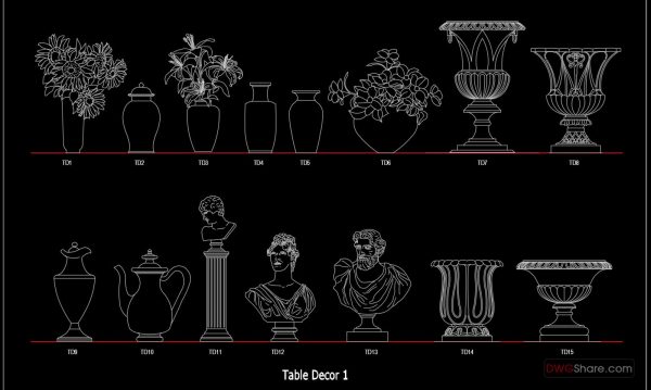 105.Neoclassical Style Decor CAD Design Elements